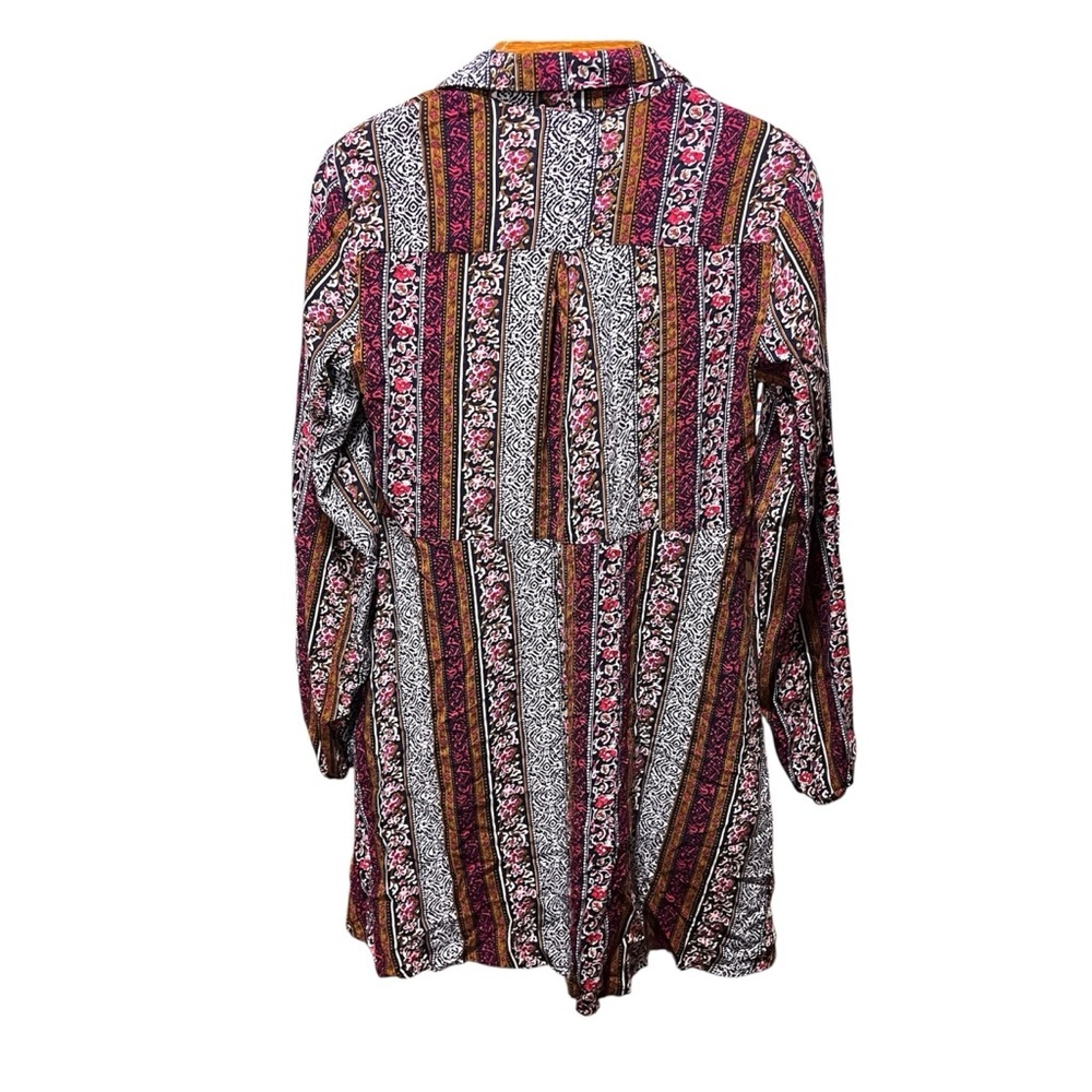 Natural Life Ansley Button Down Mixed Print Shirt Dress Small - Picture 5 of 11